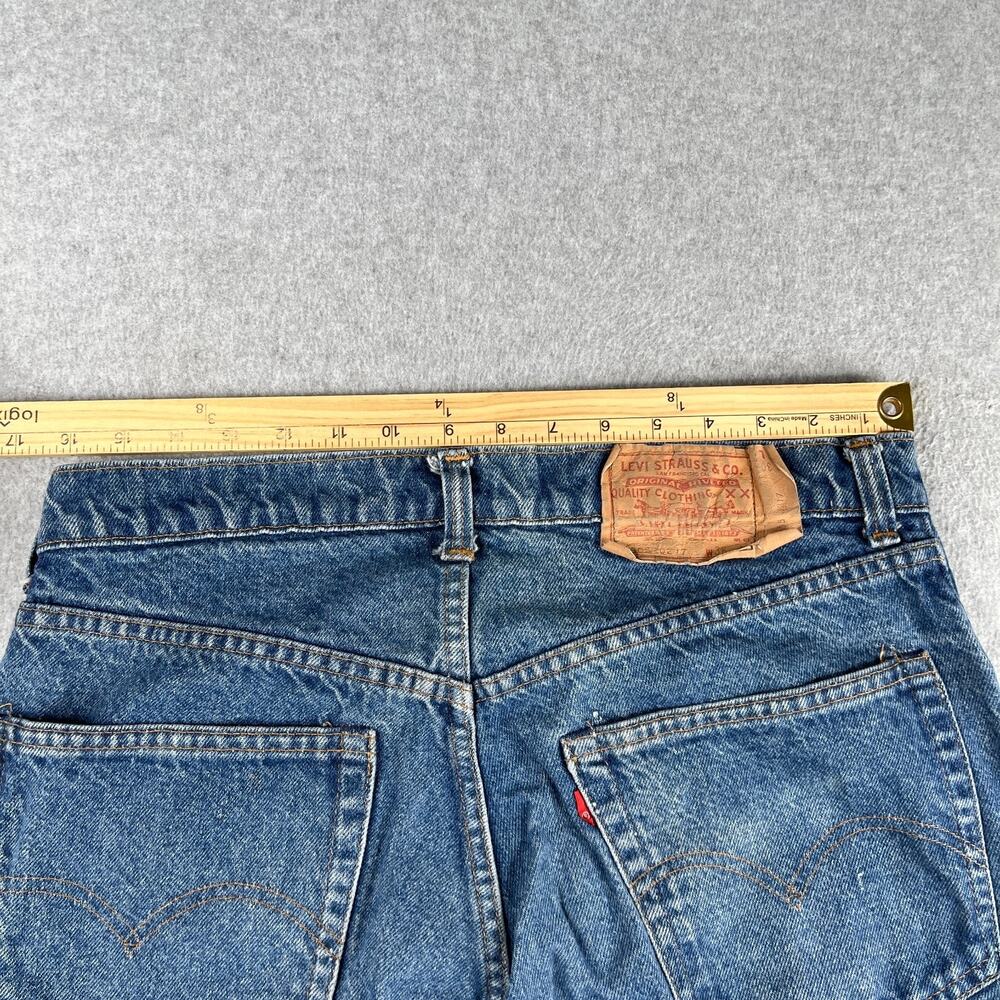 Levis 505 XX Pants Jeans 36x30 Blue Denim Straight Leg Distressed Mens - Picture 10 of 10
